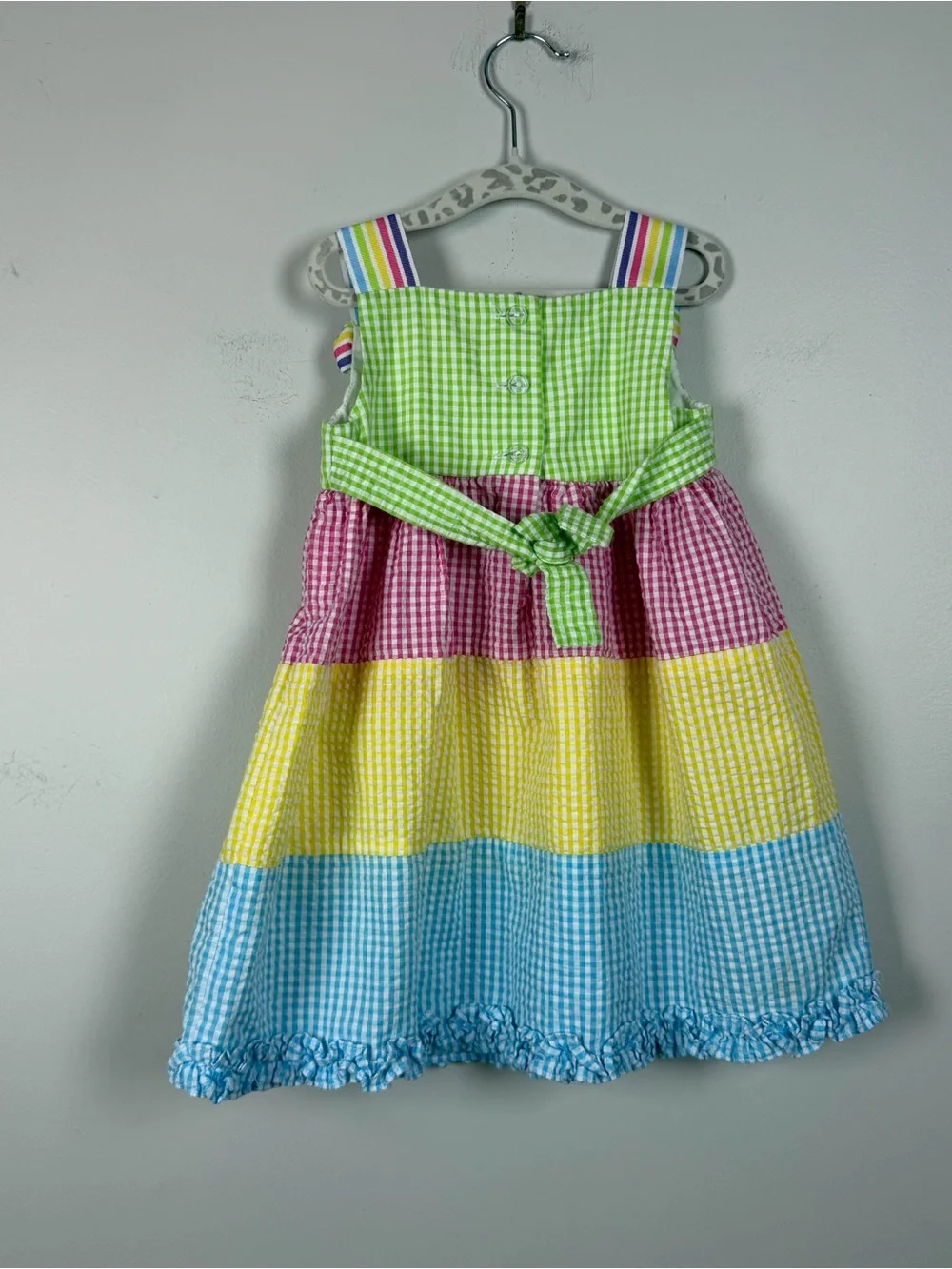 Emily Rose Girl’s Tank Beach Appliqué Color Block Tropical Casual Dress Size 2T
